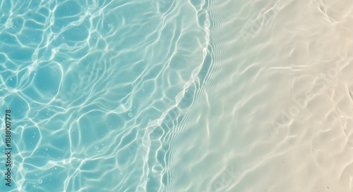 Clear turquoise pool water with sunlight reflections on surface – best for graphic design, marketing, social media, websites, banners, and creative projects