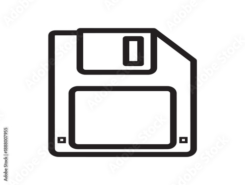 Vintage floppy disk icon