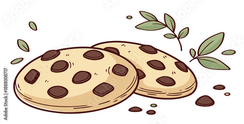 Delicious chocolate chip cookies