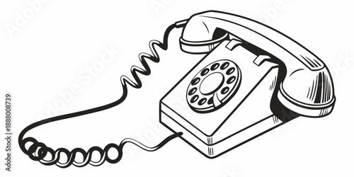 Vintage rotary telephone