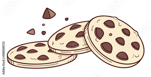 Delicious chocolate chip cookies