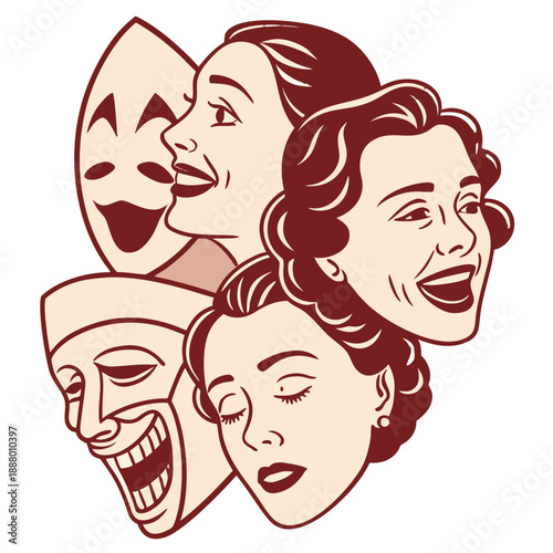 Identity and Mask Collage Elements: Diverse Faces and Expressive Shapes