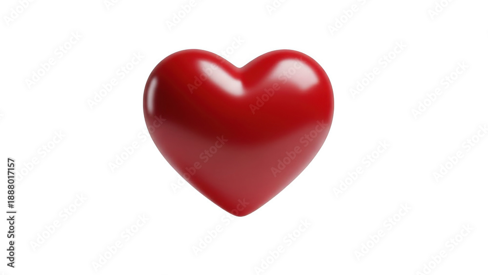Obraz premium A single red heart