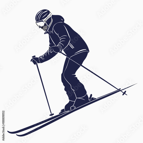 Skier in action
