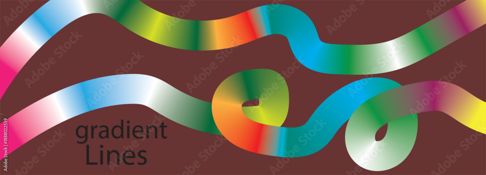 Obraz premium Collection of bright, bold curved lines and loops on a white background. Hand-drawn grunge-inspired waves and swirls with a playful, childlike touch. Artistic doodles in modern style.