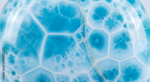 Wallpaper Mural Mesmerizing Larimar Stone Surface with Intricate Blue Patterns and Natural Crystal Texture Torontodigital.ca