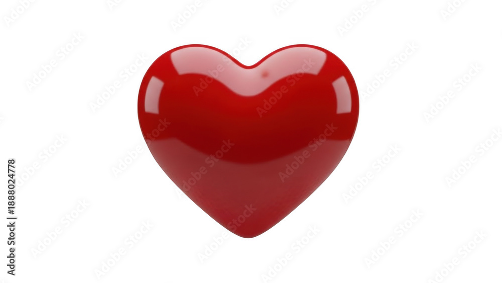 Fototapeta premium A glossy red heart