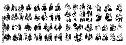 Elderly caucasian couples in daily life