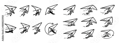Hang Gliding Icons