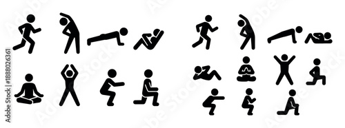 Morning Exercise Icons