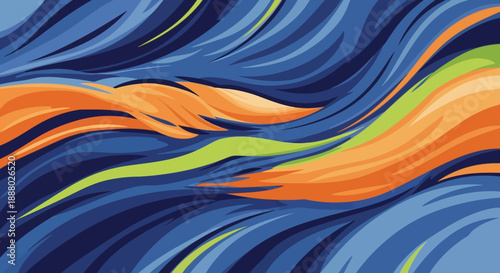 Vibrant Digital Artwork Featuring Fluid Motion and Colorful Waves via RJ ImageFX Auto