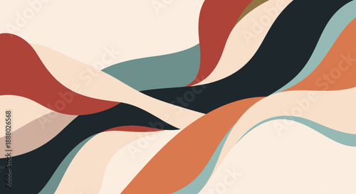 Abstract Digital Waves Illustration Featuring ImageFX Auto Effects in a Modern Graphic Design