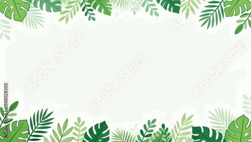 Tropical leaf border design