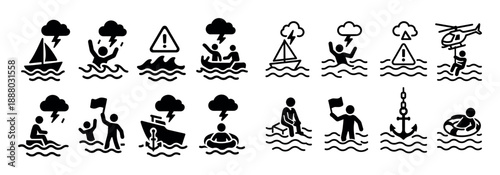 Sea Storm Activities Icons