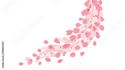 Falling Cherry Blossom Petals - Spring Nature Element