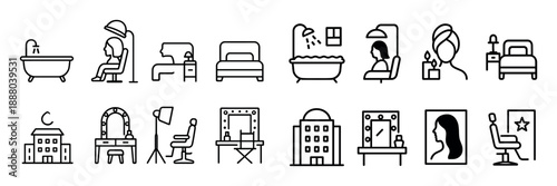 Minimalist Haircare Icons