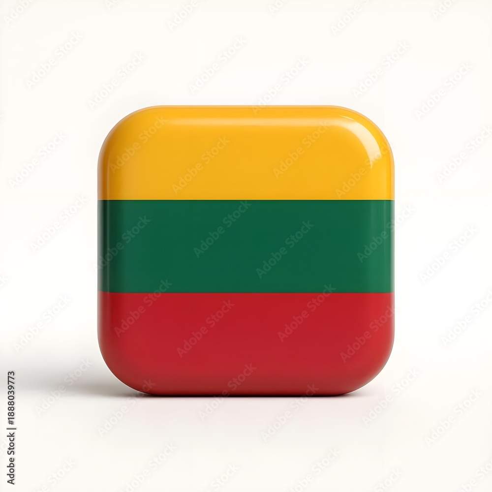Fototapeta premium lithuania flag button