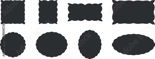 Decorative Vintage Border Frames Set for Labels and Elegant Badges