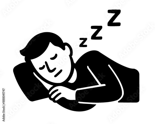 illustration of a person sleeping, vector illustration
