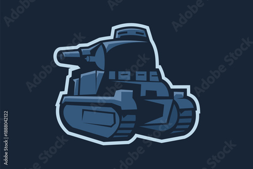 french world war II light tank vector illustration. simple tank clipart.