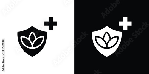 Wellness Safeguard Icon Sheet Black And White