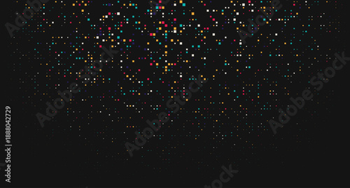 Digital abstract network with glowing points and geometric lines on holographic background. Futuristic AI and science visualization design