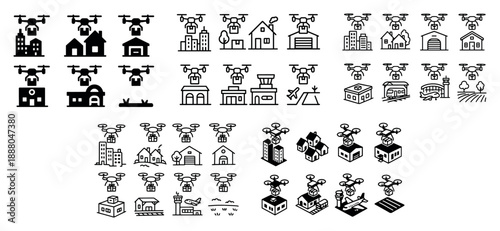 Drones deliver packages to diverse buildings