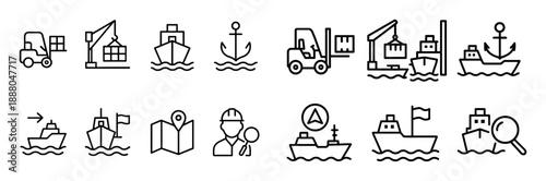 Minimalist Shipping Icons