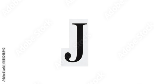 Letter J Magazine Cutout Alphabet – Real Paper Typography for Stop Motion and Editorial Design | High Definition | PNG image with transparent background