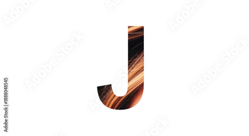 Letter J Magazine Cutout Alphabet – Real Paper Typography for Stop Motion and Editorial Design | High Definition | PNG image with transparent background