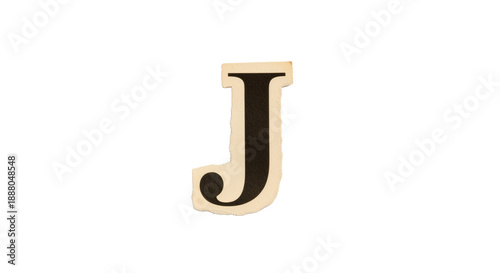 Letter J Magazine Cutout Alphabet – Real Paper Typography for Stop Motion and Editorial Design | High Definition | PNG image with transparent background