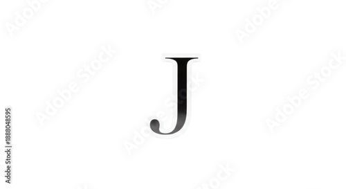 Letter J Magazine Cutout Alphabet – Real Paper Typography for Stop Motion and Editorial Design | High Definition | PNG image with transparent background