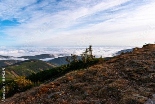 view from the mountain Śnieżka