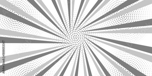 Ray sun light. Sunburst background. Radial circle line. Pattern starburst. Comic beam lines. Sun effect rays. Abstract firework. Concentration stripe. Cartoons lightning style. Vector illustration