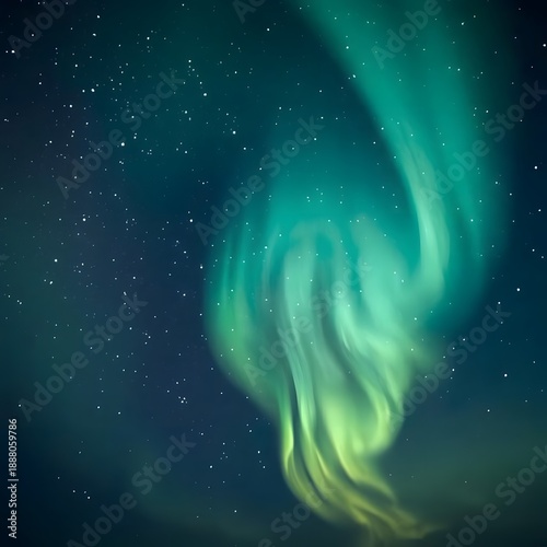 A vibrant aurora showcasing the northern lights against a starlit sky.