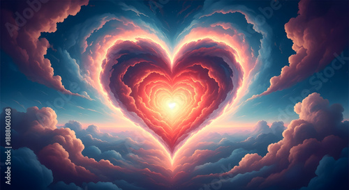 Celestial heart of motherly love