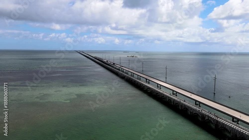 Wallpaper Mural Aerial view over famous Seven Mile Bridge in the Florida Keys connects the Middle Keys to the Lower Keys Torontodigital.ca