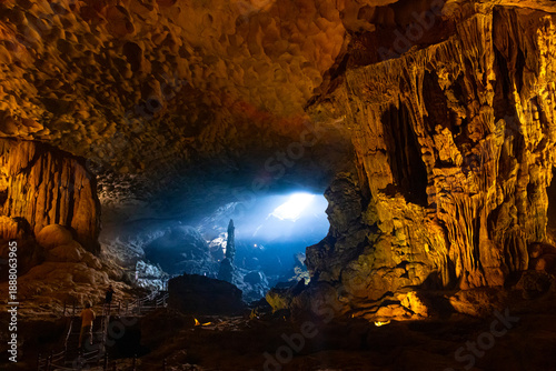 Sung Sot, Surprise Cave, Ha Long Bay, Vietnam. Largest cave on Bo Hon Island.