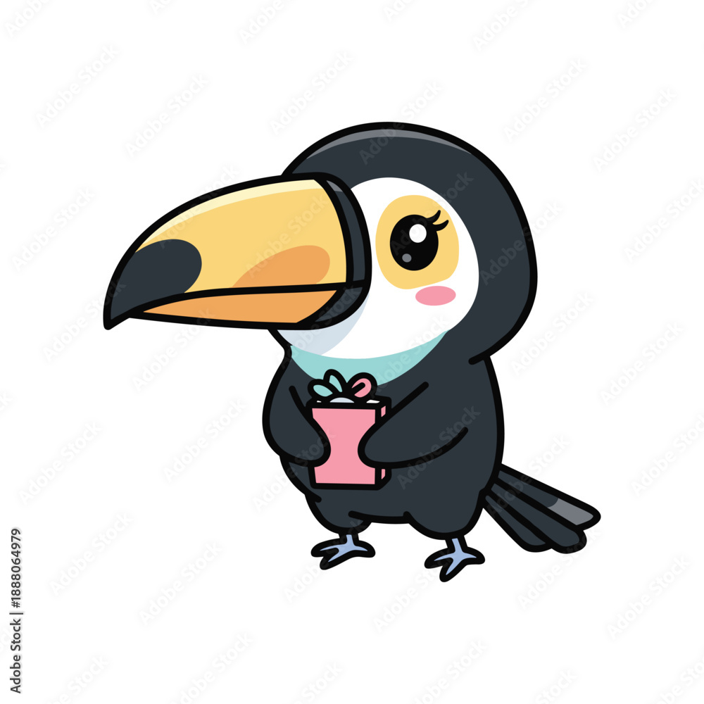 Obraz premium Charming Cartoon Toucan Illustration