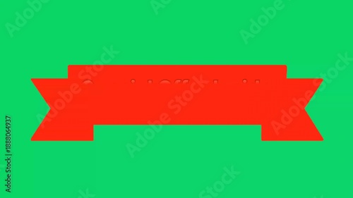 Special Offer Inside Ribbon Banner Animation Red on Green Background