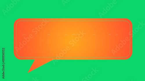 Special Offer Inside Speech Bubble Animation Orange on Green Background