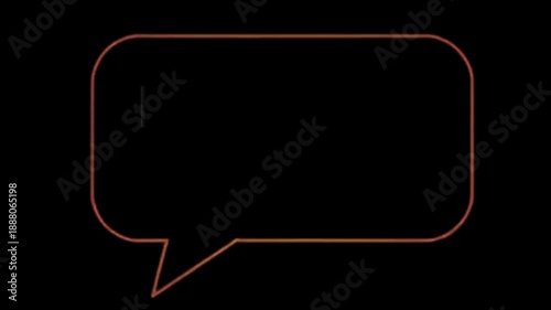 Dream Job Awaits Speech Bubble Animation Red Outline on Black