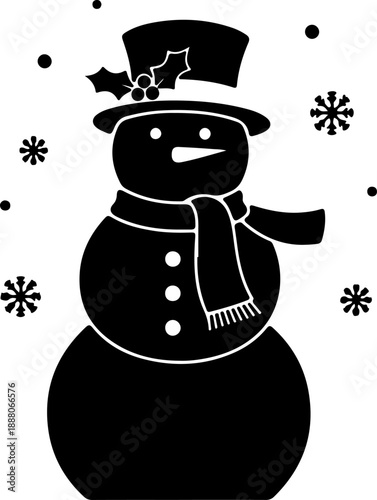 A Black Cat Silhouette with Bright White Eyes Looking Forward