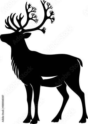 Christmas gift box with ornaments, candy cane and snowflake icons