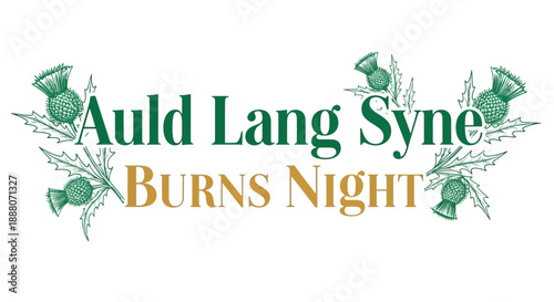 Burns Night Greeting Card Typography