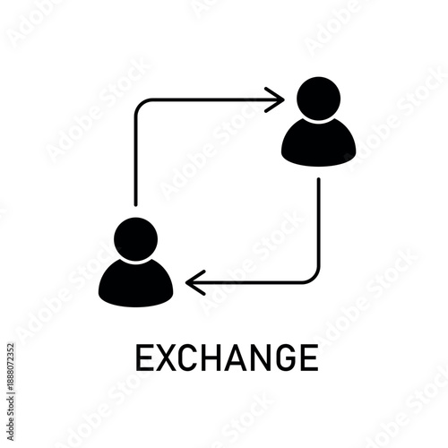 Simple currency exchange icon for social media, app, and web design. Vector illustration, Eps 10