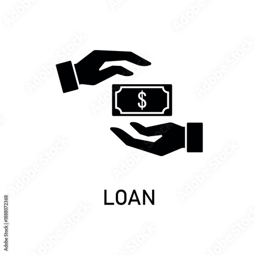 Simple loan icon for social media, app, and web design. Vector illustration, Eps 10.