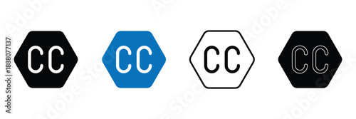 Closed caption icon concept. logo symbol for web and mobile. pixel perfect. Vector illustration Eps 10 .