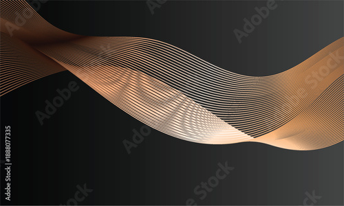 Smooth ribbon wave art with elegant modern style