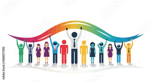 Diverse Business Team Elevating Collective Success and Sustained Growth Momentum